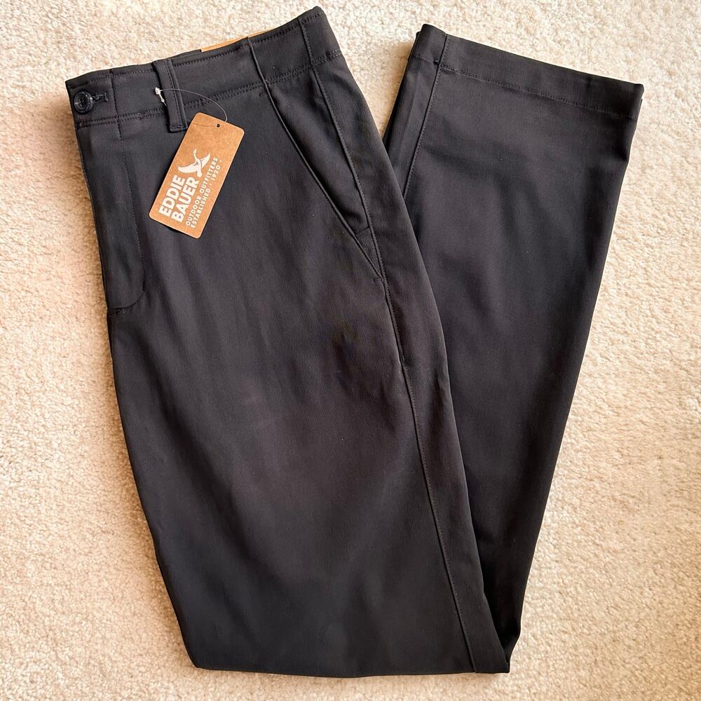 NWT Eddie Bauer Mr Flex Gray WR Sport Chino Classic Fit Men's 34/34